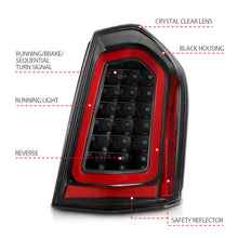 Load image into Gallery viewer, ANZO 321343 FITS: 11-14 Chrysler 300 LED Taillights Black w/ Sequential