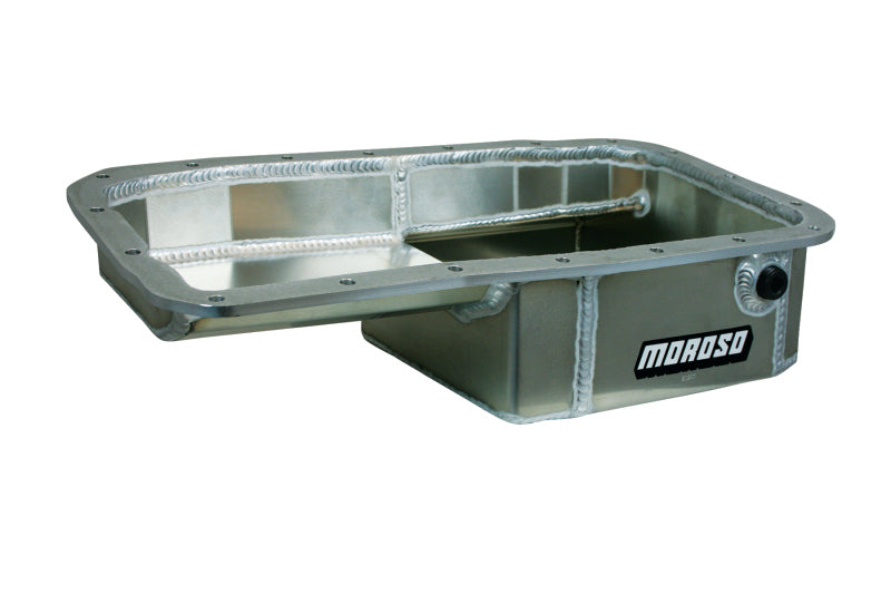 Moroso 20901 - Acura/Honda 1.6L B16A3 Kicked Out Drag Race Baffled 5qt 5-5/8in Aluminum Oil Pan