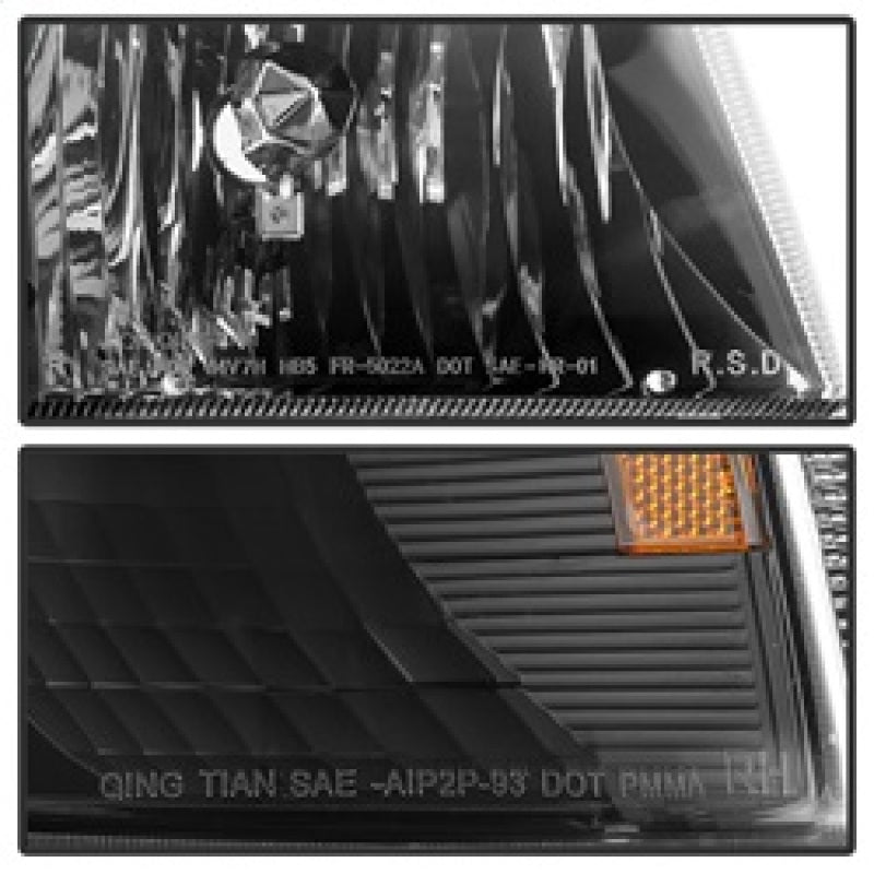 SPYDER 9029363 - Xtune Ford Ranger 93-97 Crystal Headlights w/ Corner Lights 4pcs Sets Black HD-JH-FR93-SET-BK