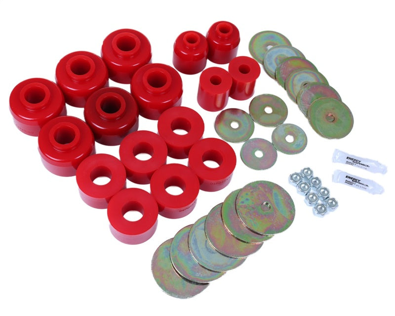 Energy Suspension 8.4114R FITS 03-09 Toyota 4Runner/GX470 / 07-14 FJ Cruiser Red Body Mount Bushing Set