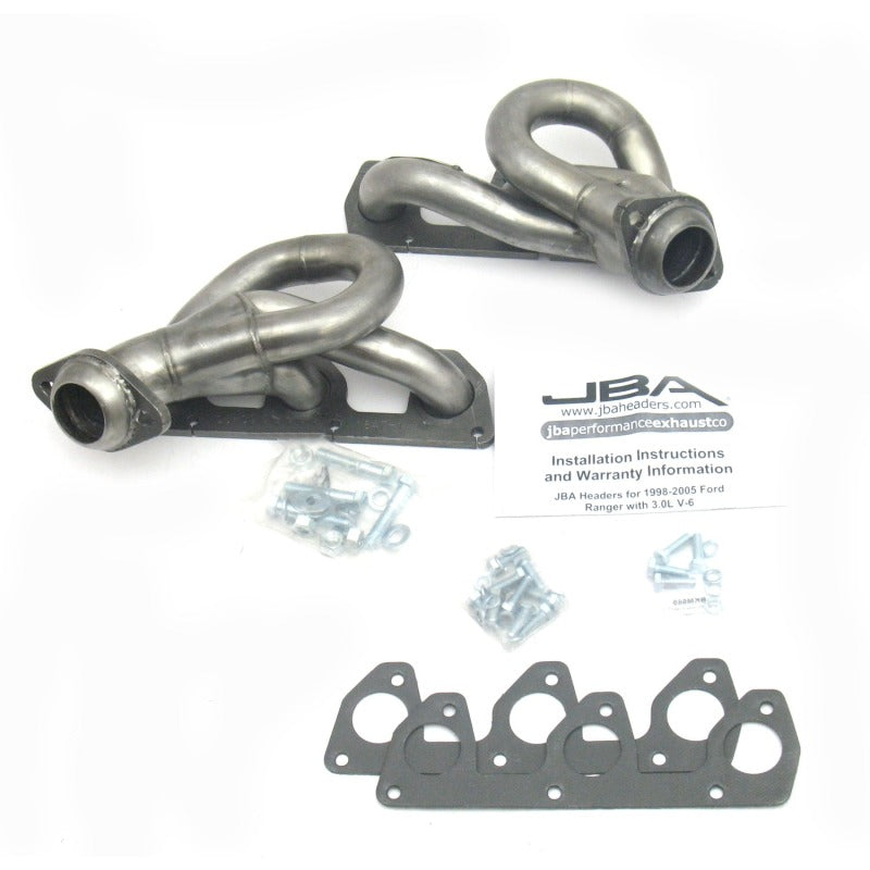 JBA 1647S-1 - 02-08 Ford Ranger 3.0L V6 w/o EGR 1-1/2in Primary Raw 409SS Cat4Ward Header