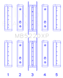 King Engine Bearings MB5220XP0.25 -  -FITS: Subaru WRX/STi EJ20 EJ22 EJ25 Flange #3 Position (Size 0.25) Performance Main Bearing Set