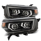 AlphaRex 880755 - 10-13 Toyota 4Runner PRO-Series Projector Headlights Plank Style Black w/Seq Signal/DRL