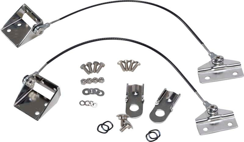 Kentrol 30666 FITS 76-86 Jeep CJ Tailgate Pivot Latch Assembly Fiberglass Body CJPolished Silver