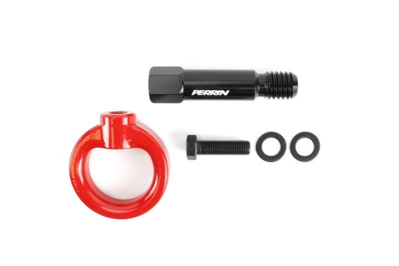 Perrin Performance PTP-BDY-250RD - Perrin 2020 Toyota Supra Tow Hook Kit (Rear) Red