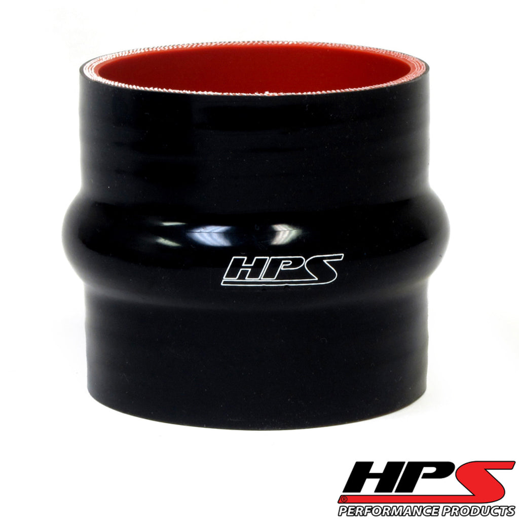 HPS 1-3/8" ID , 3" Long High Temp 4-ply Reinforced Silicone Hump Coupler Hose Black (35mm ID , 76mm Length)