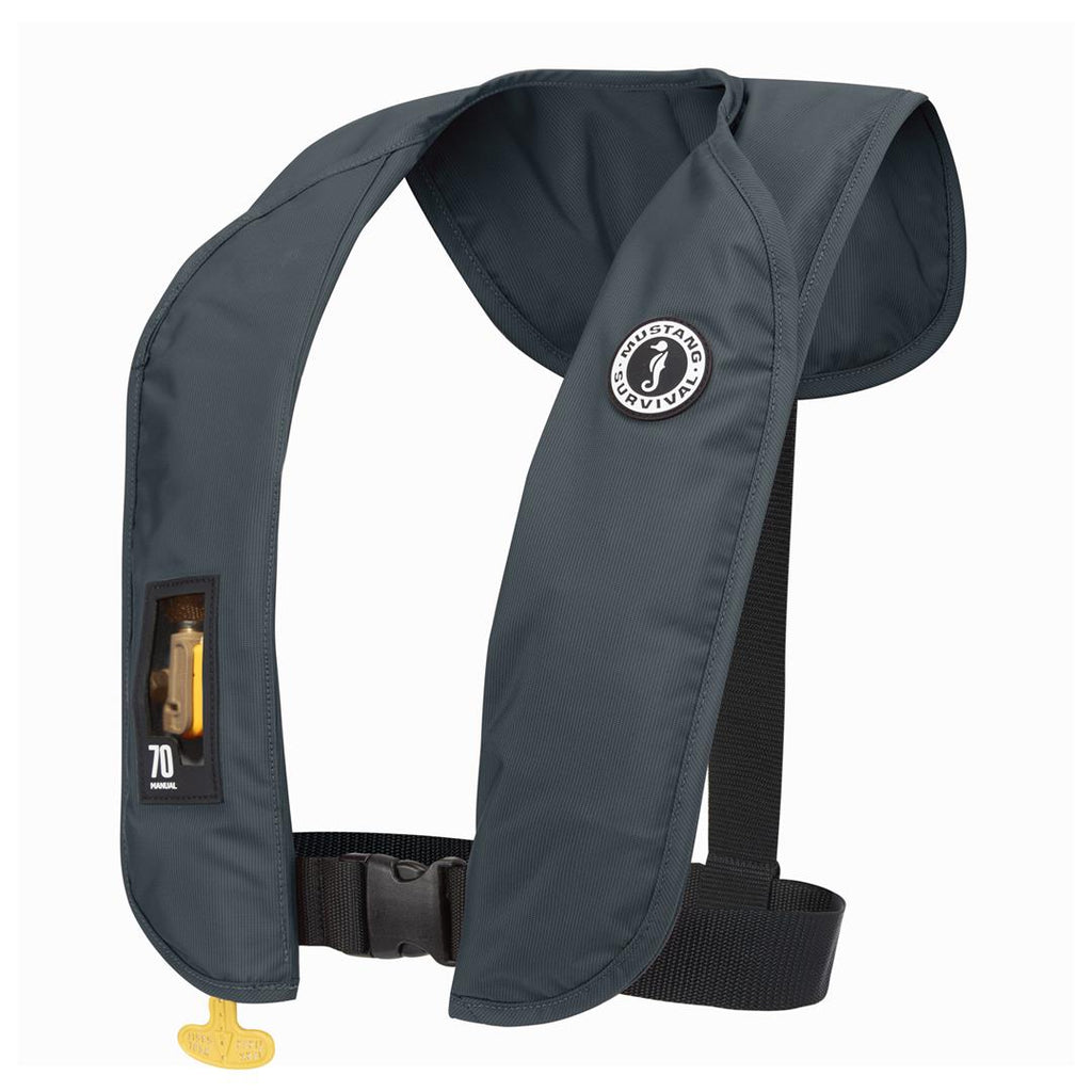 MUSTANG SURV MD4041-191-0-202 PFD - Personal Floatation Device Manual Inflation Handle Allows You To Inflate The Vest At Any Time