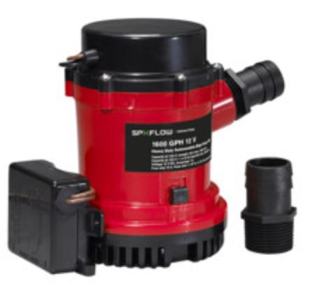 JOHNSON PUMP 01674-001 Bilge Pump Pre-Wired With Either The Non-Clogging Electronic Switch Ultima Switch Or The Electro-Magnetic Float Switch For Automatic Operation