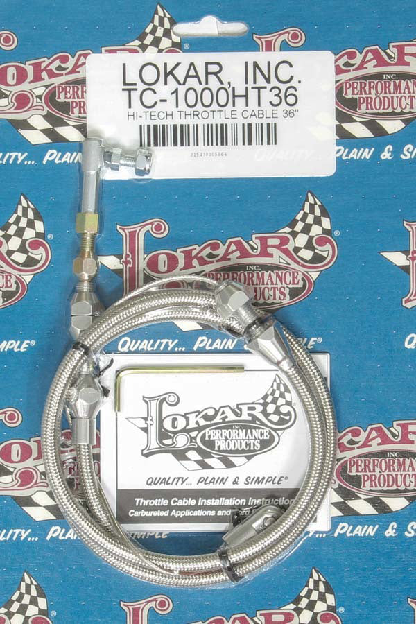Lokar TC-1000HT36  -  Hi-Tech Throttle Cable 36in