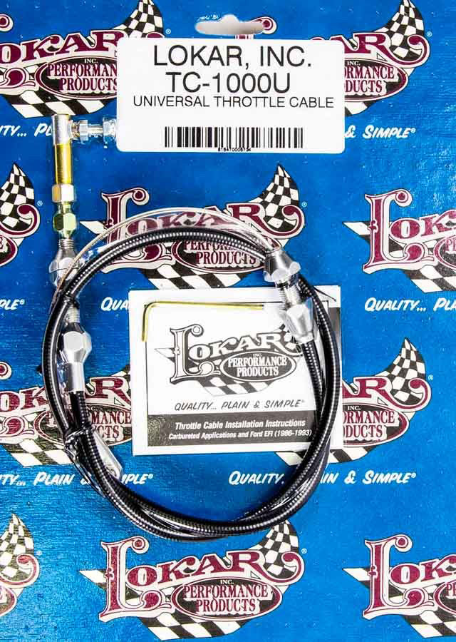 Lokar TC-1000U36  -  Universal Black Throttle Cable 36in