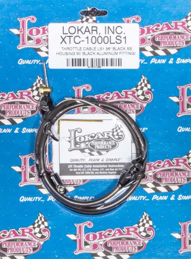 Lokar XTC-1000LS1  -  Throttle Cable Black 36in LS1