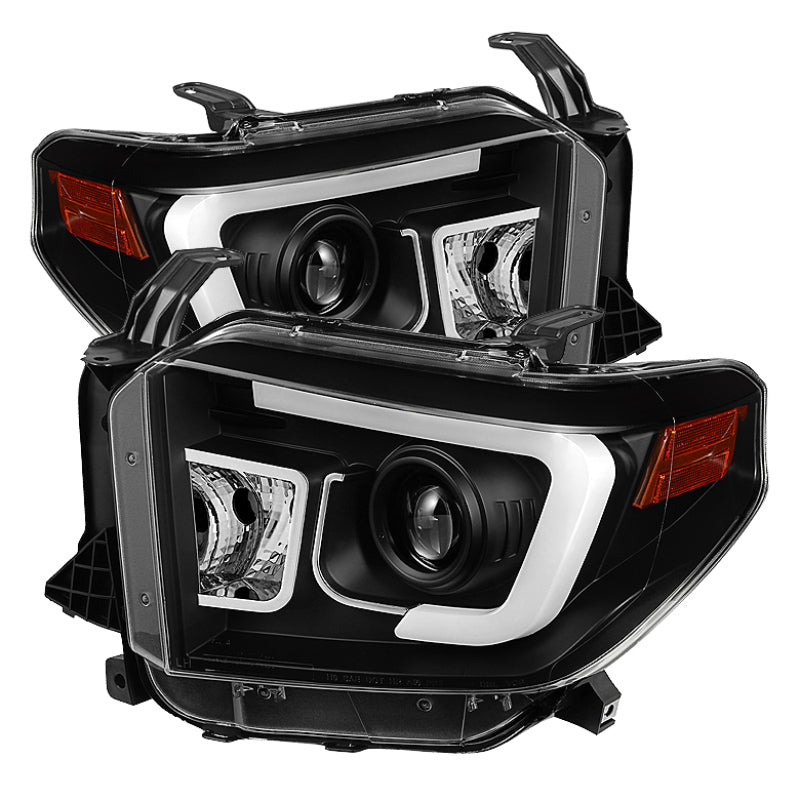 SPYDER 5080158 FITS 5080158 - Spyder Toyota Tundra 2014-2016 Projector Headlights Light Bar DRL Black PRO-YD-TTU14-DRL-BK