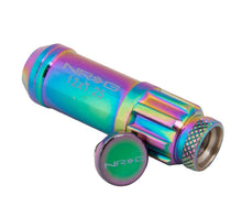 Load image into Gallery viewer, NRG 700 Series M12 X 1.25 Steel Lug Nut w/Dust Cap Cover Set 21 Pc w/Locks & Lock Socket - Neochrome - free shipping - Fastmodz