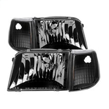 Load image into Gallery viewer, SPYDER 9029363 - Xtune Ford Ranger 93-97 Crystal Headlights w/ Corner Lights 4pcs Sets Black HD-JH-FR93-SET-BK