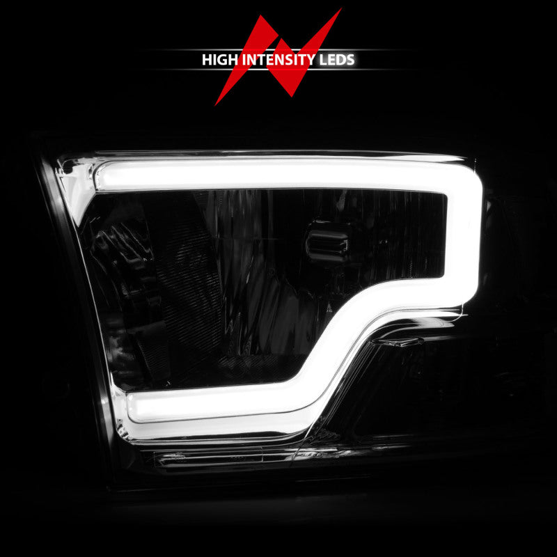ANZO 111516 FITS 111516 - FITS: 2009-2018 Dodge Ram 1500/ 2500/ 3500 Crystal Headlights w/ Light Bar Chrome Housing