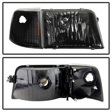 Load image into Gallery viewer, SPYDER 9029363 - Xtune Ford Ranger 93-97 Crystal Headlights w/ Corner Lights 4pcs Sets Black HD-JH-FR93-SET-BK