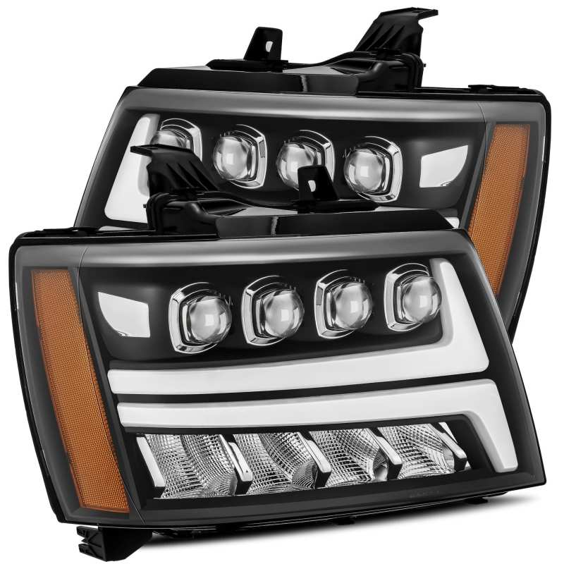 AlphaRex 880288 - 07-13 Chevy Avalanche NOVA LED Proj Headlights Plank Style Matte Black w/Activ Light/DRL