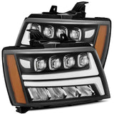 AlphaRex 880288 - 07-13 Chevy Avalanche NOVA LED Proj Headlights Plank Style Matte Black w/Activ Light/DRL