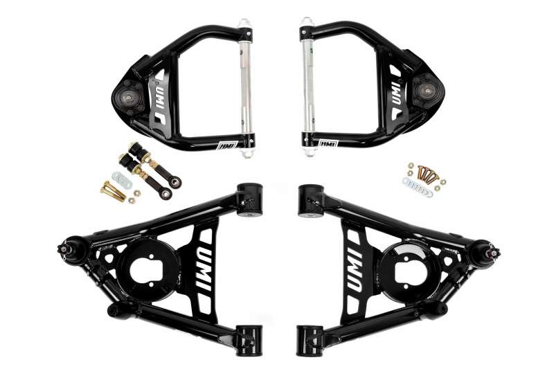UMI Performance 403133-B FITS 64-72 GM A-Body Tubular Upper & Lower Front A-Arm KitBlack