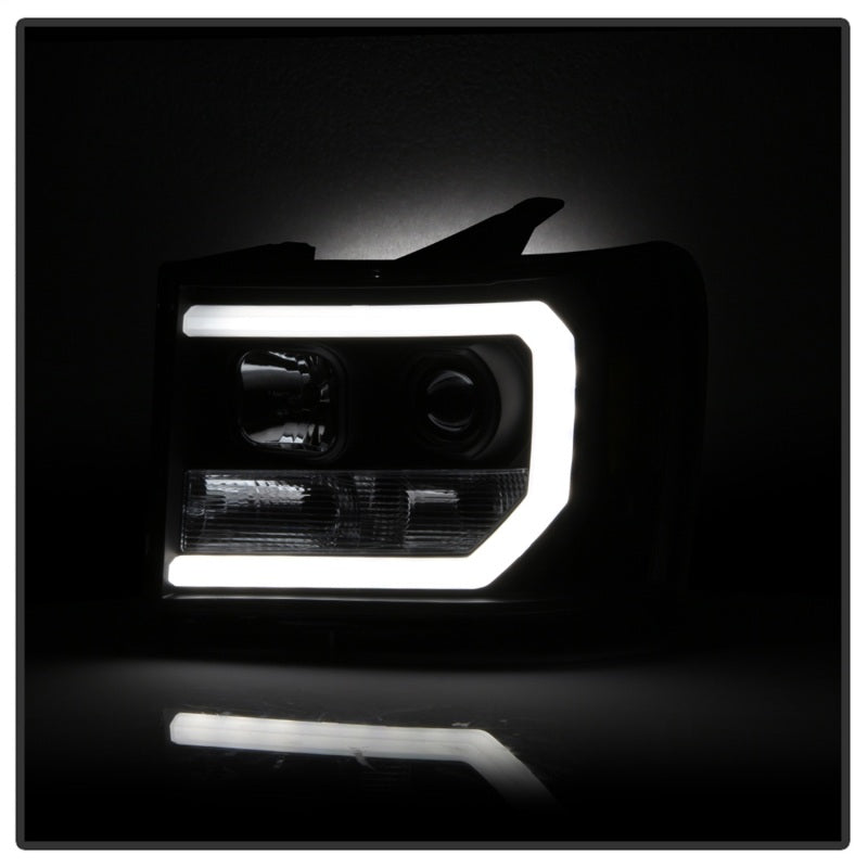 SPYDER 5083630 FITS 5083630 - Spyder GMC Sierra 1500/2500/3500 07-13 V2 Projector Headlights- Black PRO-YD-GS07V2-LBDRL-BK