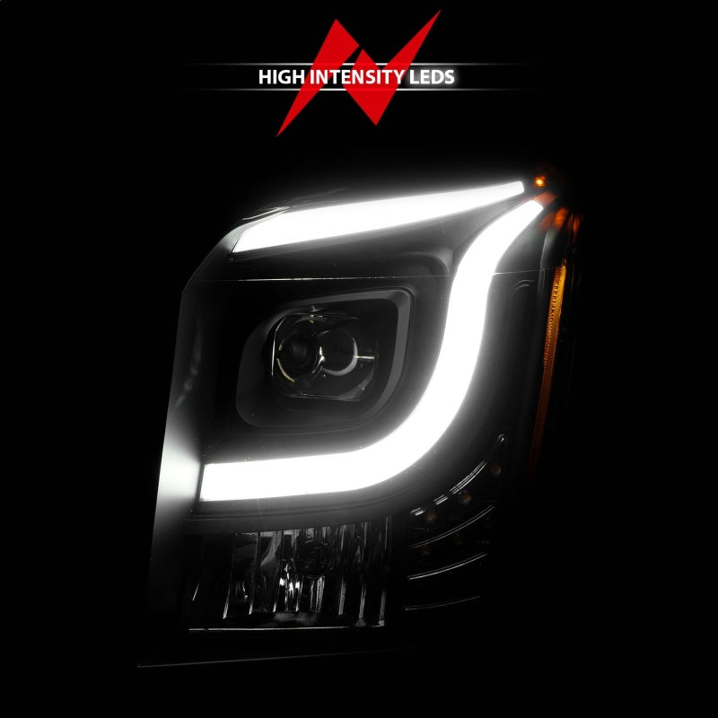 ANZO 111535 -  FITS: 15-17 GMC Yukon/Yukon XL Projector Headlights Black Housing/Clear Lens (w/ Light Bars)