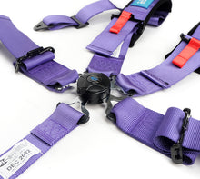 Load image into Gallery viewer, NRG SBH-B6PCPP - SFI 16.1 5Pt 3 Inch Seat Belt Harness with Pads / Cam Lock Purple