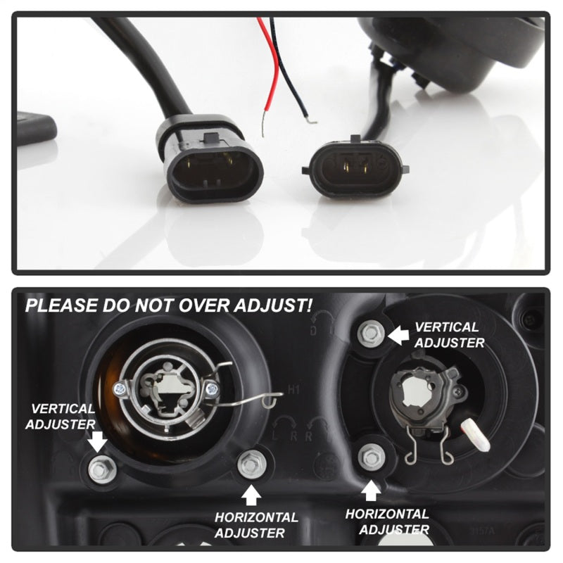 SPYDER 5083630 FITS 5083630 - Spyder GMC Sierra 1500/2500/3500 07-13 V2 Projector Headlights- Black PRO-YD-GS07V2-LBDRL-BK