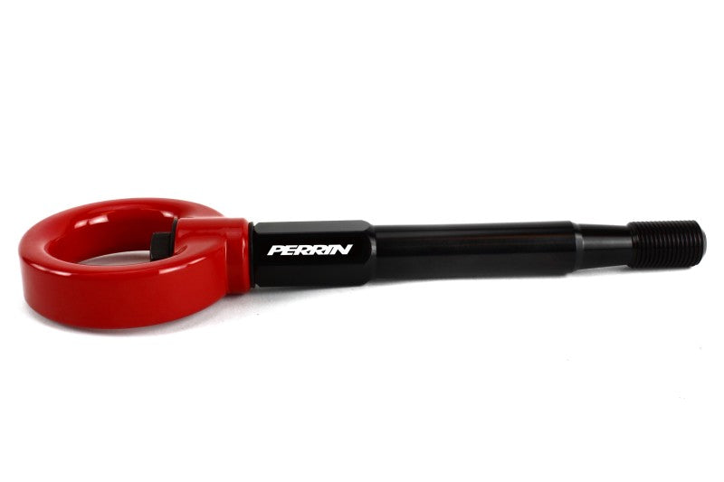 Perrin Performance PSP-BDY-250RD - Perrin 08-14 Subaru WRX/STI Hatchback Tow Hook Kit (Rear)Red
