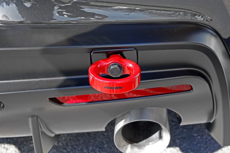 Perrin Performance PTP-BDY-250RD - Perrin 2020 Toyota Supra Tow Hook Kit (Rear) Red