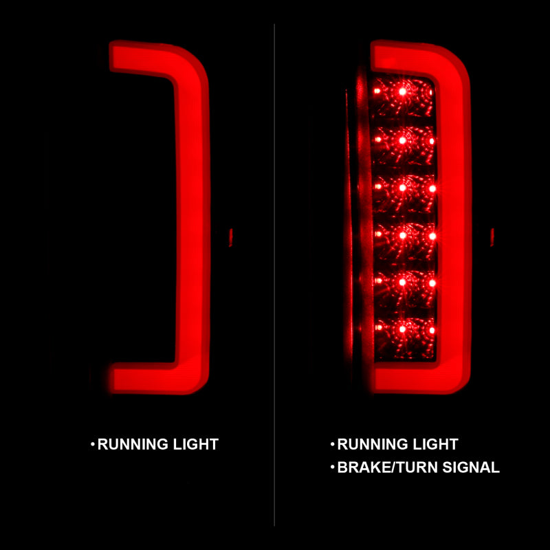 ANZO 311351 FITS 311351 FITS: 1987-1996 Ford F-150 LED Taillights Black Housing Smoke Lens (Pair)