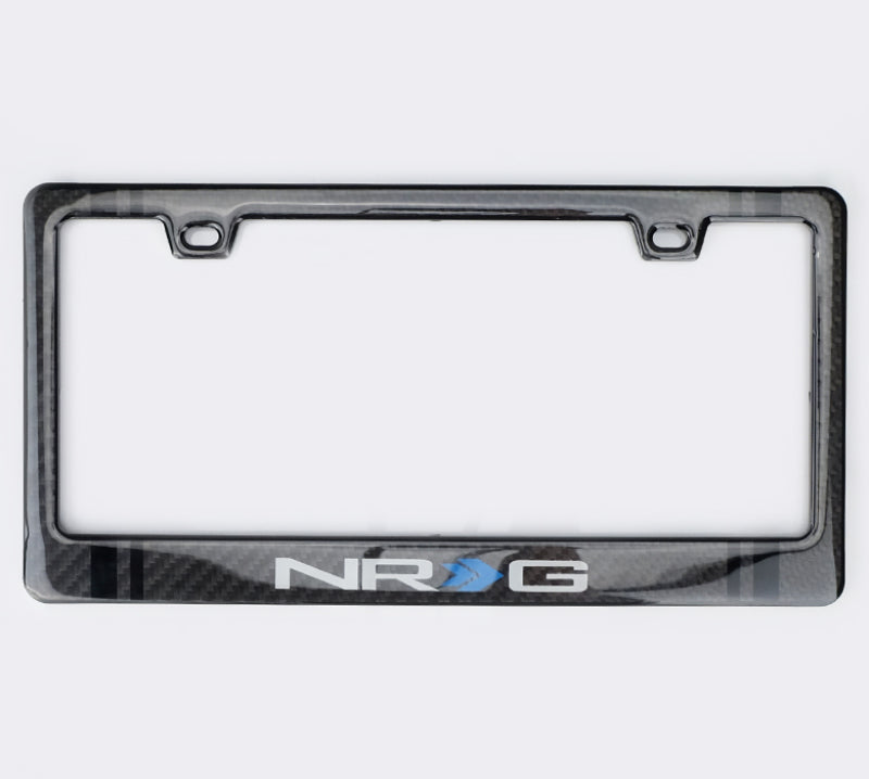 NRG Carbon License Plate Frame/ Fiber Poly Dip Finish Wet w/ NRG Logo - free shipping - Fastmodz