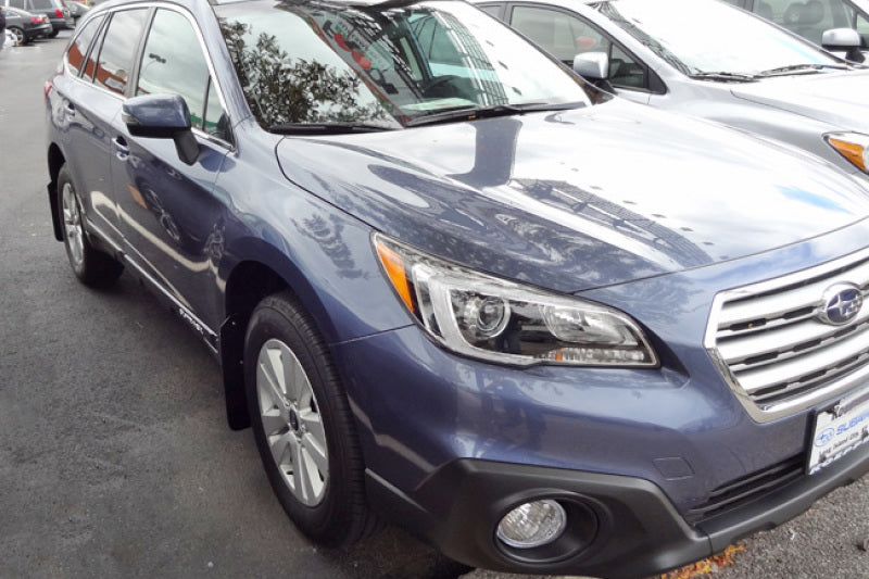 Rally Armor MF36-UR-BLK/GRY FITS: 2015 Subaru Outback UR Black Mud Flap w/ Grey Logo