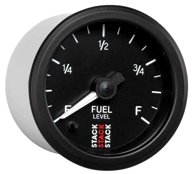 AutoMeter ST3315 - Autometer Stack Instruments 52mm 0-280 Ohm Programmable Pro Stepper Motor Fuel Level Gauge Black