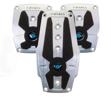 Load image into Gallery viewer, NRG PDL-200SL - Brushed Aluminum Sport Pedal M/T Silver w/Black Rubber Inserts