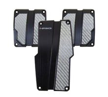 Load image into Gallery viewer, NRG PDL-100BK - Brushed Aluminum Sport Pedal M/TBlack w/Silver Carbon