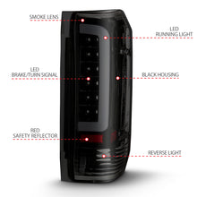 Load image into Gallery viewer, ANZO 311351 FITS 311351 FITS: 1987-1996 Ford F-150 LED Taillights Black Housing Smoke Lens (Pair)