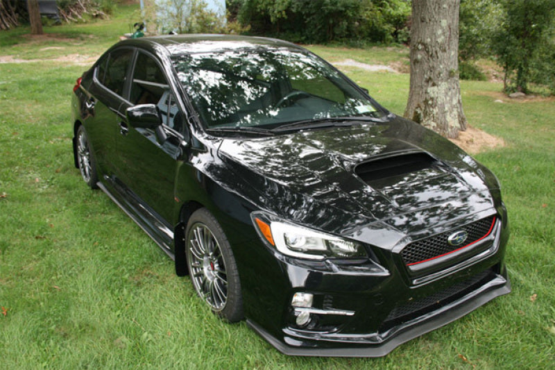 Rally Armor MF32-UR-BLK/RD FITS: 15+ Subaru WRX & STi Sedan Only UR Black Mud Flap w/ Red Logo