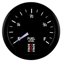 Load image into Gallery viewer, AutoMeter ST3315 - Autometer Stack Instruments 52mm 0-280 Ohm Programmable Pro Stepper Motor Fuel Level Gauge Black