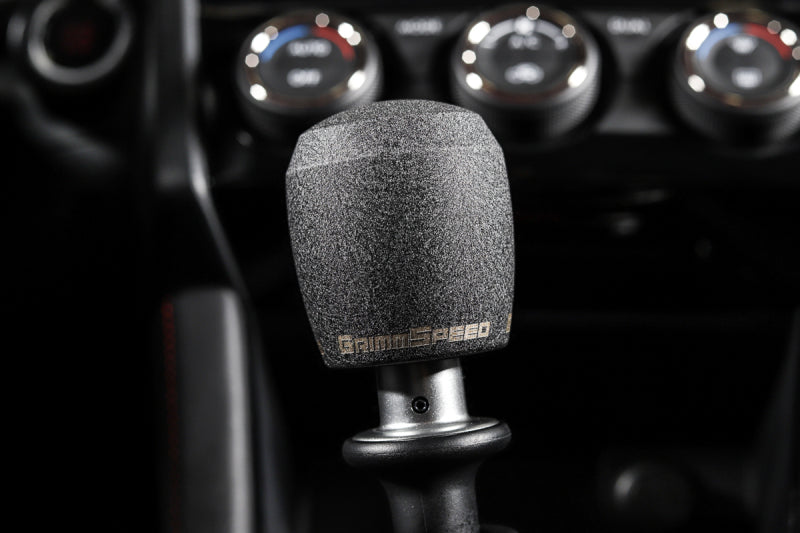 GrimmSpeed 380002 - Stubby Shift Knob Stainless Steel Black M12x1.25