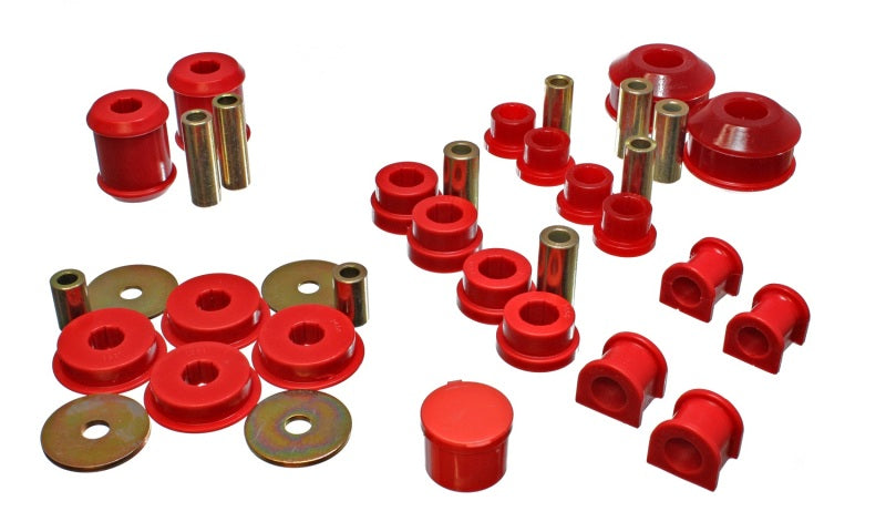 Energy Suspension 5.18115R - 03-05 Mitsubishi Lancer EVO 8 Red Hyper-flex Master Bushing Set