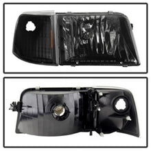 Load image into Gallery viewer, SPYDER 9029363 - Xtune Ford Ranger 93-97 Crystal Headlights w/ Corner Lights 4pcs Sets Black HD-JH-FR93-SET-BK