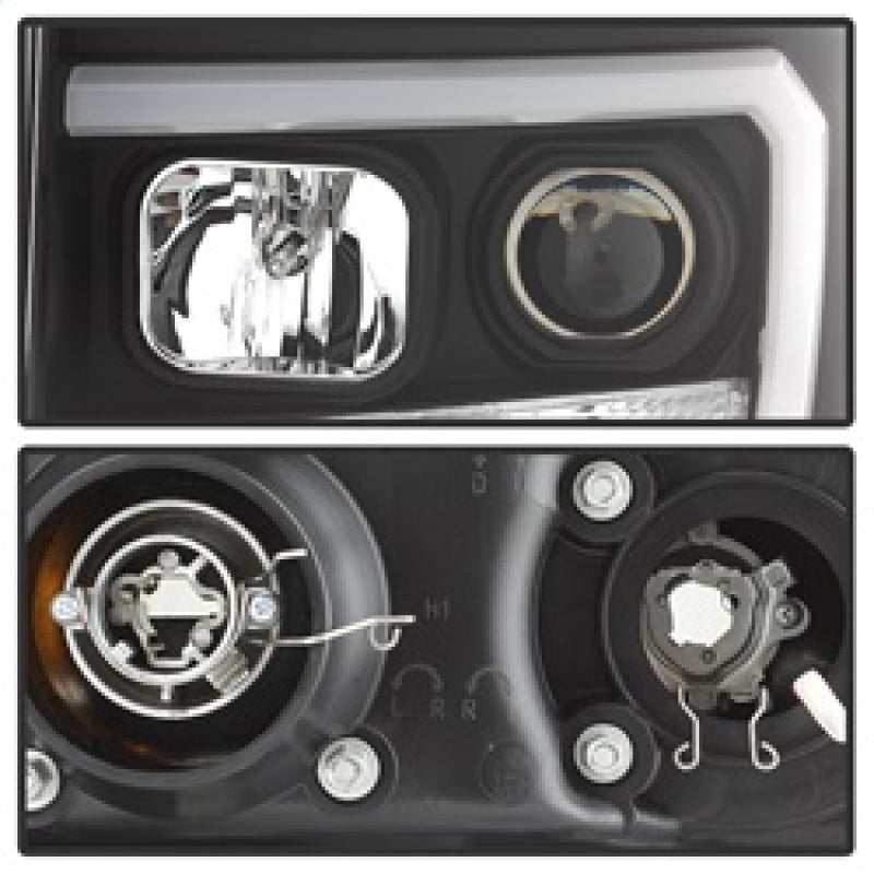 SPYDER 5083630 FITS 5083630 - Spyder GMC Sierra 1500/2500/3500 07-13 V2 Projector Headlights- Black PRO-YD-GS07V2-LBDRL-BK