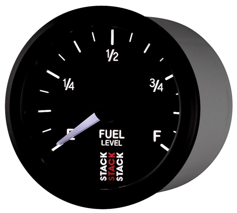 AutoMeter ST3315 - Autometer Stack Instruments 52mm 0-280 Ohm Programmable Pro Stepper Motor Fuel Level Gauge Black