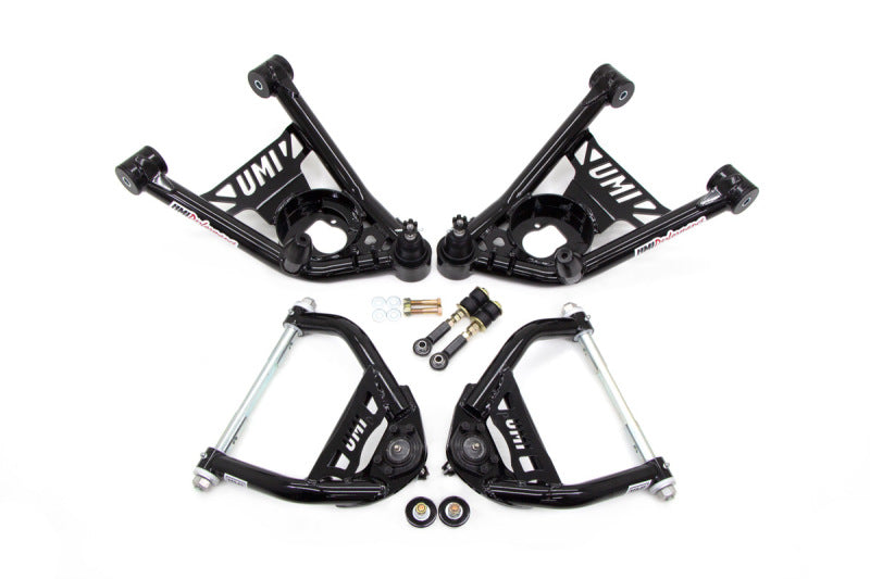 UMI Performance 403133-B FITS 64-72 GM A-Body Tubular Upper & Lower Front A-Arm KitBlack