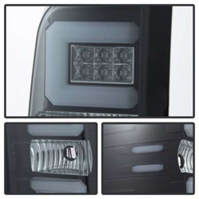 SPYDER 5079992 FITS 5079992 - Spyder 14-18 Chevy 1500 / 15-19 GMC 3500 Dually / Bar LED Tail Lights Blk Smke ALT-YD-CS14-LBLED-BSM