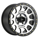 Method Wheels MR30568012300 -Method MR305 NV 16x8 0mm Offset 5x4.5 83mm CB Machined/Black Street Loc Wheel
