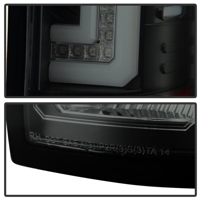 SPYDER 5080707 FITS 5080707 - Spyder GMC Sierra 14-16 LED Tail Lights Black Smoke ALT-YD-GS14-LBLED-BSM