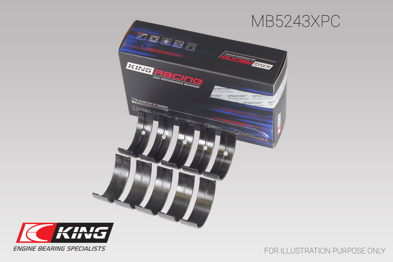 King Engine Bearings MB5243XPC - Fits: Nissan SR20DE/DET (2.0L) (Size STD) Performance Coated Main Bearing Set