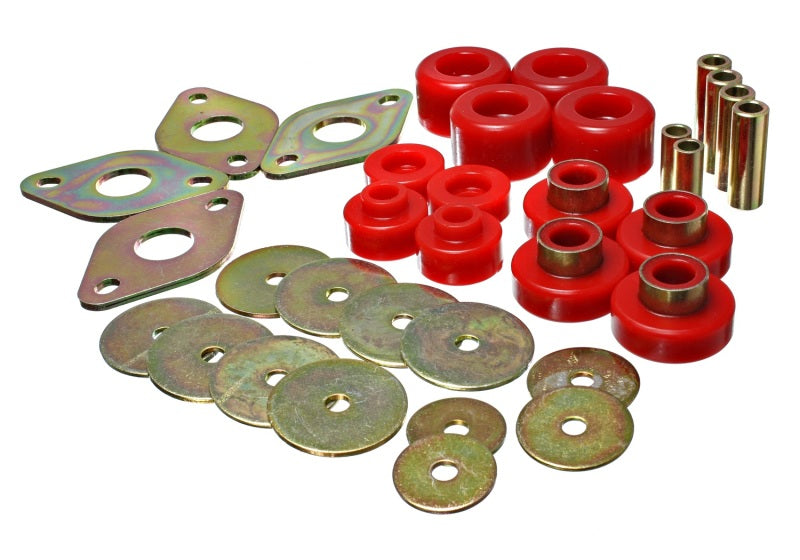 Energy Suspension 8.4109R - Body Mount Set-Reg Access & Dbl Cab Red