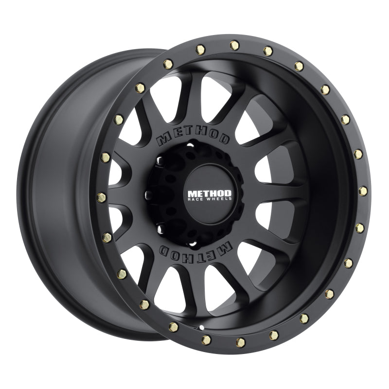 Method Wheels MR60529080512N -Method MR605 NV 20x9 -12mm Offset 8x6.5 121.3mm CB Matte Black Wheel